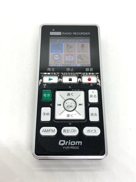 概ね美品 YAMAZEN 山善 Qriom YVR-R500 ICレコーダー ボイスレコーダー キュリオム FM AM ラジオ d56b42cy