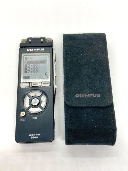 概ね美品 OLYMPUS Voice-Trek DS-60 オリンパス ICレコーダー ボイスレコーダー ケース付き d806d21cy