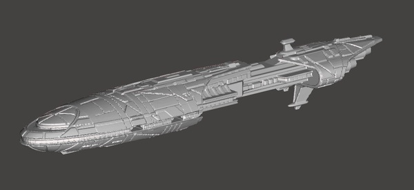 ディフェンダー級クルーザー ヴェスパー Defender-class cruiser Vesper New-Republic Cruiser 3Dプリント 未塗装・未組立 宇宙船 宇宙戦艦
