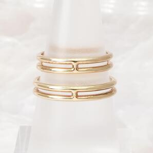 37049 ★HERMS★ アリアンヌ 結婚指輪 セット 750PG 定価38万