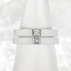 38486 ★HARRY WINSTON★ プリンセスカット 結婚指輪 ペア 定価103万