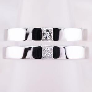 31095 ★HARRY WINSTON★ プリンセスカット ペアリング 定価103万