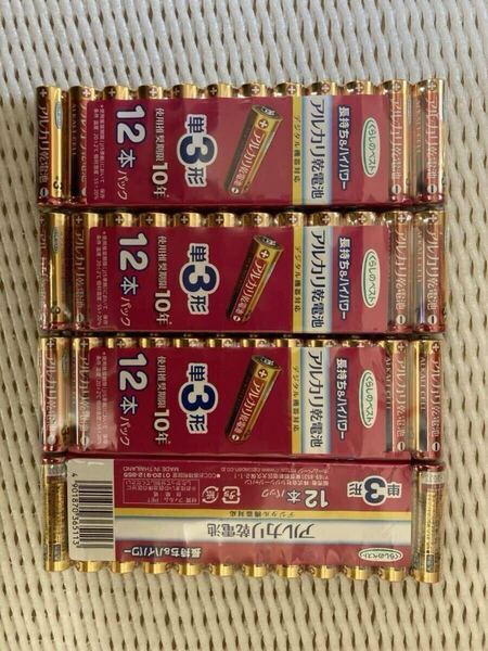 【使用推奨期限2033年】アルカリ乾電池 単3 48本セット