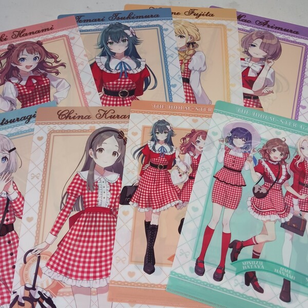 学園アイドルマスター 両面 クリアファイル ローソン 全8種類 コンプリート