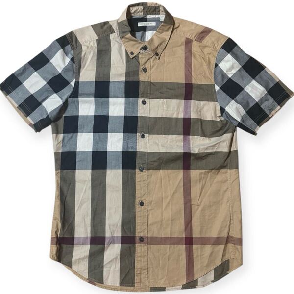 BURBERRY BRIT メガチェック ボタンダウン 半袖シャツ Mサイズ