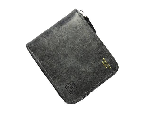 ラウンドファスナーメンズ財布、ウォレット メンズ財布 大人気 財布 高級感、新品*当日発送(グレー)