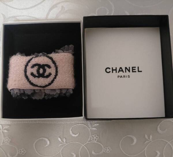 CHANEL★シャネルパイル地レース★ピンク色リストバンド