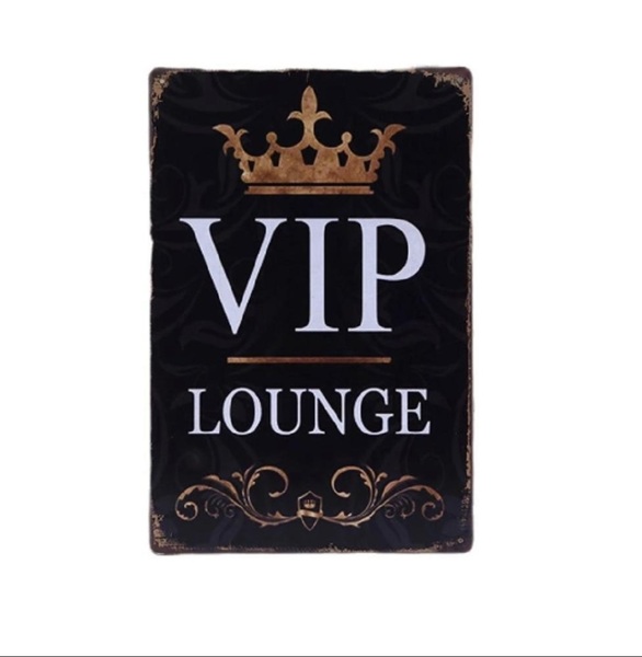 K48 新品●アメリカ雑貨 V.I.P VIP ブリキ看板 おしゃれ かっこいい お店 バーに ティンサイン アンティーク レトロ ビンテージ