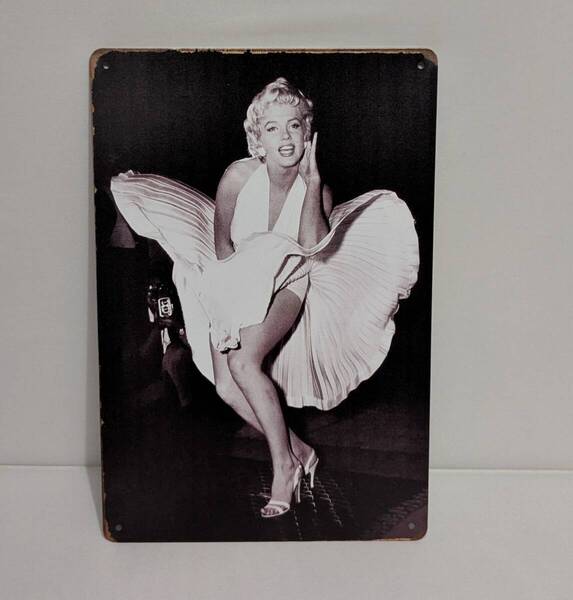 K399 新品●ブリキ看板 アメリカ雑貨 マリリン モンロー Marilyn Monroe アンティーク インテリア レトロ おしゃれ ビンテージ
