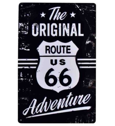 K272 新品●ブリキ看板 アメリカ雑貨 Route66 インテリア バー お店 に アンティーク ビンテージ ティンサイン レトロ R66