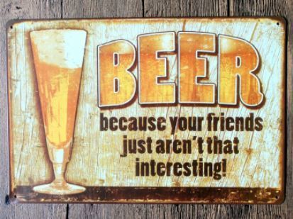 K193 新品●ブリキ看板 アメリカ雑貨 ビール Beer かっこいい おしゃれ インテリアに! レトロ ビンテージ アンティーク