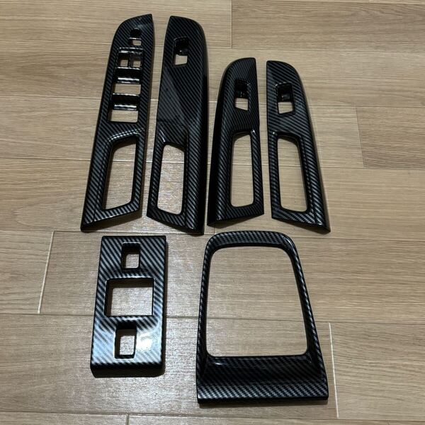 ドアスイッチパネルカバー スバル WRX S4 VAG STI VAB レヴォーグ パネル シフト コンソール セット カーボンブラック 社外
