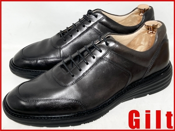 即決★美品 PATRICK COX★25.5cm レザースニーカー パトリックコックス 茶 ブラウン シューズ 本革 革靴