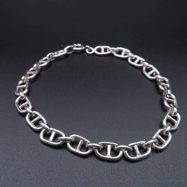 極希少 美品 Tiffany&Co. ヴィンテージ ティファニー シルバー アンカー リンク チェーン ブレスレット SV925 メンズ レディース TO62B