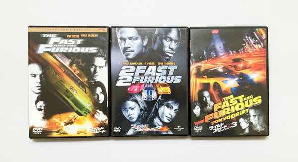 ★ワイルドスピード DVD 3本セット THE Fast AND THE FURIOUS ワイスピ ドム ブライアン R34 GT-R 80スープラ S2000 FD3S ヴェイルサイド
