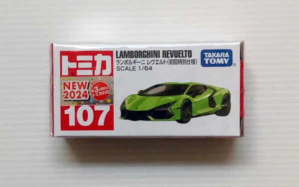 ★トミカ ランボルギーニ レヴエルト 初回特別仕様 No.107 2024年 1/64 新品 フィルム未開封