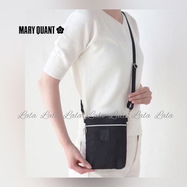 【新品】MARY QUANT マリークワント ショルダーバッグ メッセンジャーバッグ スマホショルダーバッグ バッグ ポーチ サコッシュ 黒