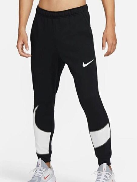 新品 送料込 NIKE DF TAPERED ENEG PANTS Lサイズ 黒/白 ナイキ ドライフィット テーパード ロング パンツ トレーニング ビッグ スウッシュ