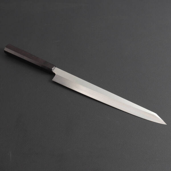 10109 勘所型切付包丁 1番人気 尺寸(刃渡り300mm) 刺身包丁 極上品 和包丁 料理包丁 刃は究極の切れ味 黒檀黒水牛角八角柄