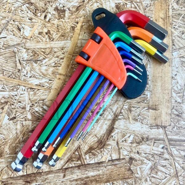 六角レンチ セット カラフル ボールポイント ヘックスレンチ 工具セット
