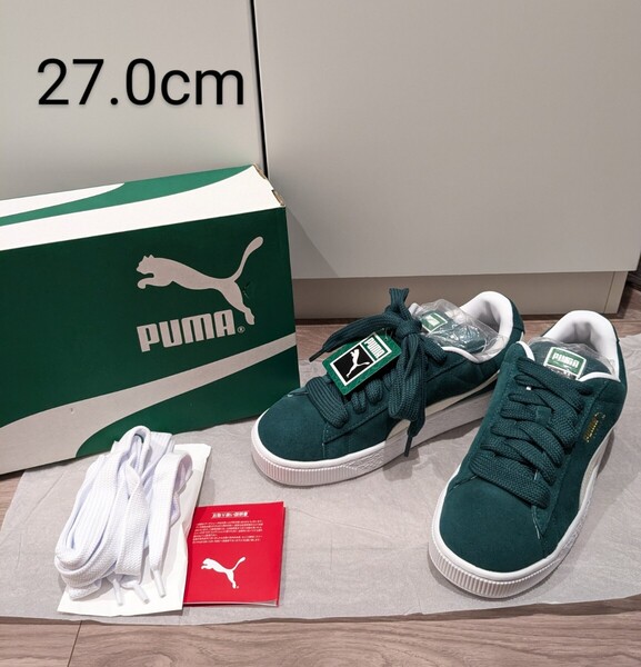 新品 PUMA SUEDE XL 未使用 スニーカー プーマ スエード 靴 緑 27cm