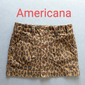 Americana for UNITED ARROWS 日本製 スカート 豹柄 アメリカーナ XS Y2K