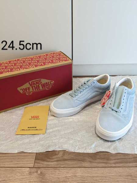 新品 US企画 VANS OLD SKOOL EMBOSS 未使用 ヴァンズ 靴 24.5cm SUEDE スエード 千鳥格子