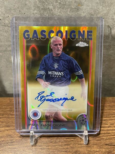 2024-25 Topps Chrome UEFA Club Competition GASCOIGNE ガスコイン /50 直筆サイン レンジャース
