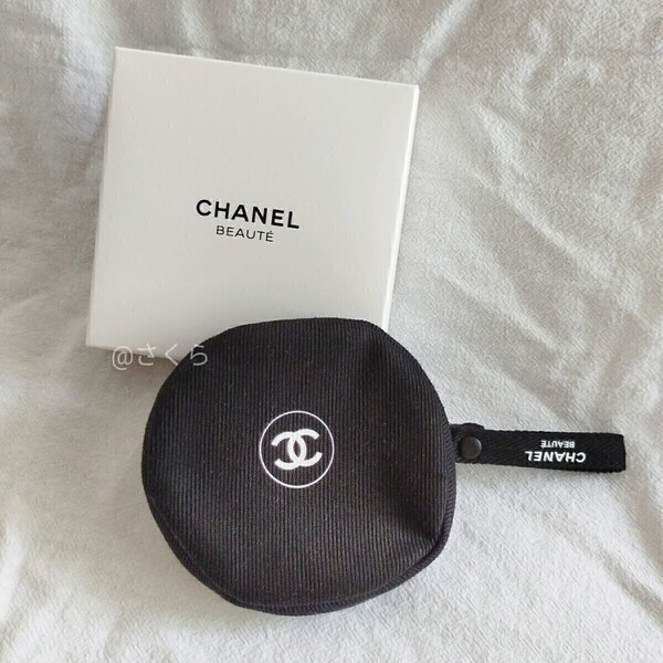 シャネル CHANEL ノベルティ ポーチ ミニポーチ 小銭入れ ブラック 非売品新品未使用 箱付き