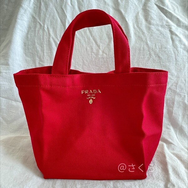 PRADA プラダノベルティエコバッグ レッド トートバッグ バッグ箱付き 非売品 新品未使用品