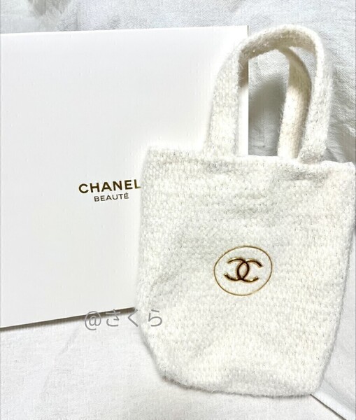 CHANEL シャネル ノベルティ トートバッグ ミニボストン ハンドバッグ 化粧ポーチ ココマーク 白ホワイト ハンドバッグ非売品新品未使用品