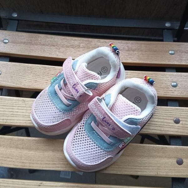 キッズ スニーカー 14cm ピンク 子供靴 男女兼用 シューズ 23 靴