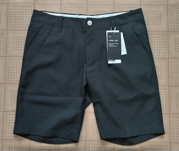 即決新品 New Balance GOLF ストレッチハーフパンツ 6サイズ 84~88㎝ ブラック ニューバランス ゴルフ