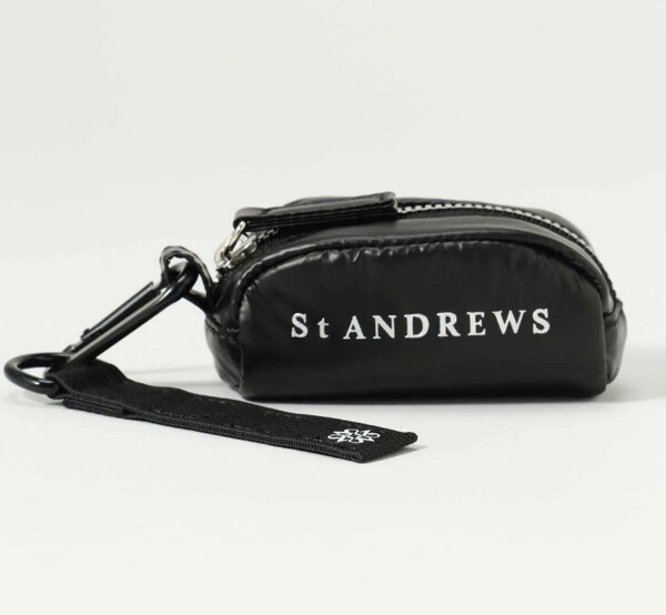 即決新品 St ANDREWS GOLF 2PCS ボールホルダー ボールケース ブラック セントアンドリュース ゴルフ
