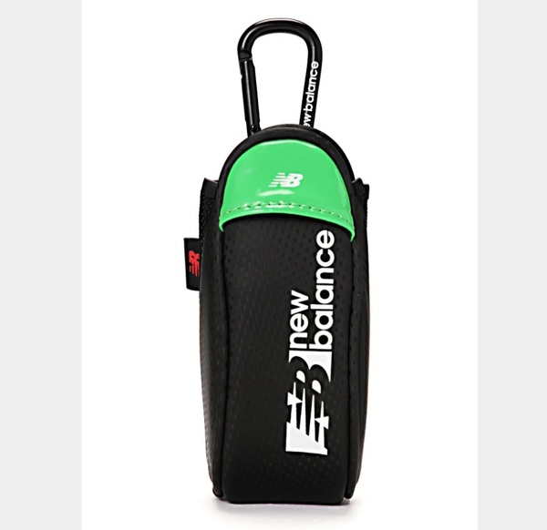 即決新品 New Balance GOLF 編込風エンボス 合成皮革 2pcs ボールホルダー ボールケース ブラック ニューバランス ゴルフ