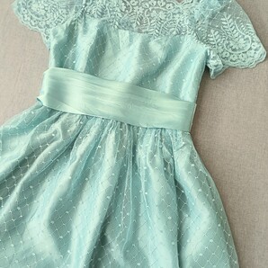 アメリカヴィンテージ古着 JCpenny ユニオンメイド 総レースドレス ワンピース 結婚式 パーティードレス お呼ばれ服 水色 ブルー Mサイズ