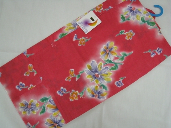 ★ 新品 ゆかた 浴衣 7~8才用 四ツ身 四つ身 120cm ★ 12
