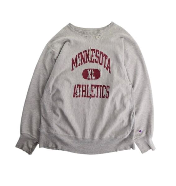1980s Champion reverse weave art boro print sweet made in USA リバースウィーブ XL グレー チャンピオン スウェット ビンテージ