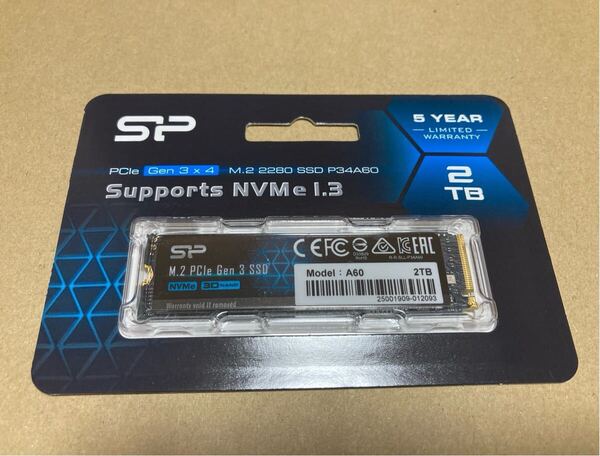 未使用 未開封 シリコンパワー m.2 2280 NVMe PCIe SSD 2TB Silicon Power