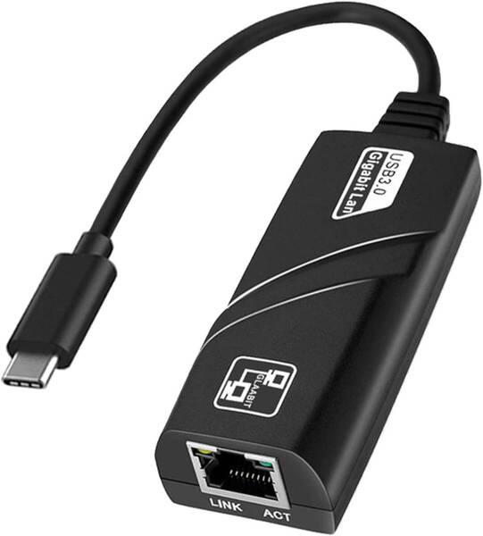 有線 LAN アダプター Type C RJ45 イーサネット アダプター USB C to RJ45 ギガビットイーサネット コネクター(オス→メス) 互換