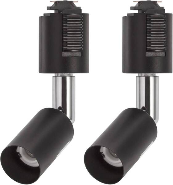 DiCUNO ライティングバー用スポットライト E11口金 配線ダクトレール用器具 ライティングレール LED対応 ブラック 2個セット (電球なし)