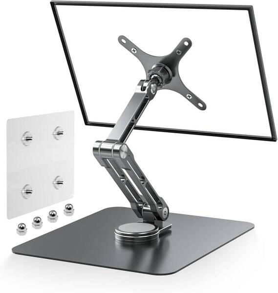 モバイルモニター スタンド VESA 100x100 75x75mm 高さ調整 大きなベース安定 17 17.3 18.5 18インチポータブルモニター対応