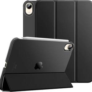 iPad Mini A17 Pro iPad Mini6 ケース 保護ケース iPad 8.3 インチ スマートカバー 半透明 Apple Pencil 充電対応 ブラック