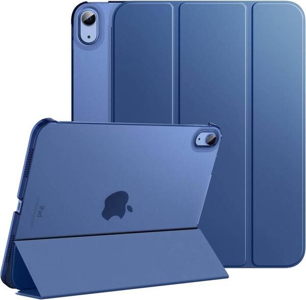 iPad 第11世代 第10世代 ケース Dadanism 2025年新モデル タブレットケース オートスリープ 三つ折り スタンドケース ネイビーブルー
