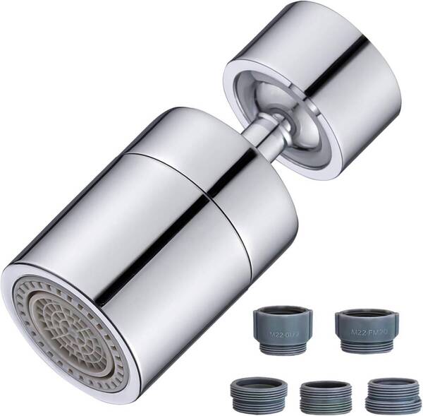 FEILINGDI蛇口シャワー 2段階切替噴霧器泡沫器蛇口 360度回転 純銅ボール ヘッド 80度変更方向 台所節水蛇口