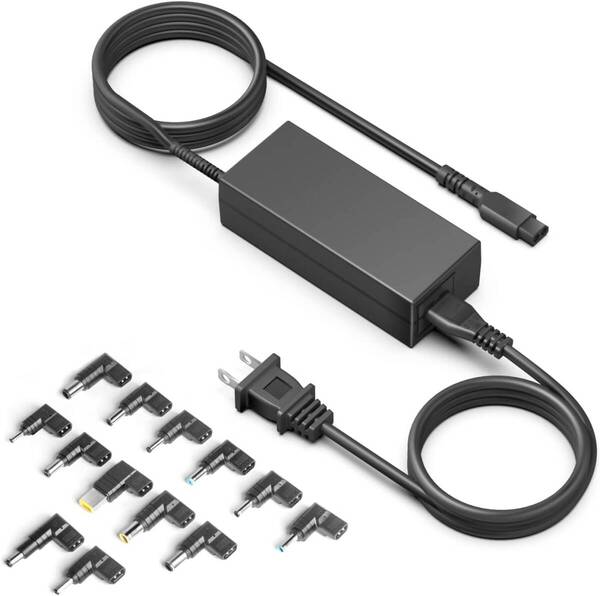 HKY 65W 19V 19.5V 20V ノートパソコン 充電器 汎用 電源アダプターPC 電源コードDC 18.5V 13種類のコネクタ付き