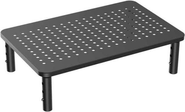 HUANUO (ファーノー) 机上台 机上ラック モニタースタンド モニター台 PCスタンド PS5台 小型テレビ台 幅37cm 耐荷重20kg (ブラック)