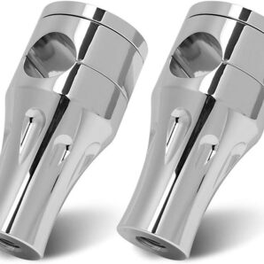 汎用 1" 25mm ハンドルポスト ハンドルバー ライザー クランプ アルミ製 ホンダ ヤマハ カワザキ 1ペア メッキ