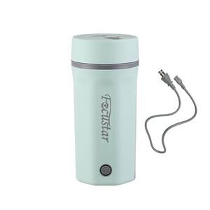 Focustar 電気ケトル 小型 500ML ポータブル電気ケトル 低消費電力 300W 沸騰すると自動OFF 空焚き