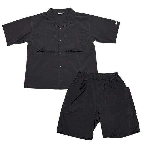 ほぼ未使用 WILD THINGS ワイルドシングス オープンカラー 半袖シャツ ショーツ ハーフパンツ 上下 セットアップ L